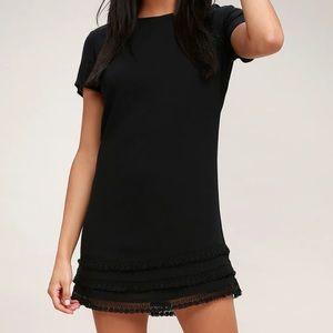 Lulus Buenos Aires Black Shift Dress